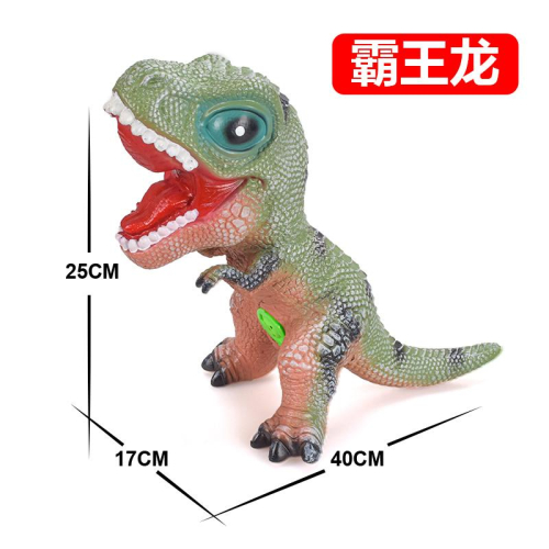 【W先生】Q版 霸王龍 暴龍 翼龍 牛角龍 棘背龍 侏羅紀世界 帶音效 恐龍軟膠 兒童 玩具 公仔 模型