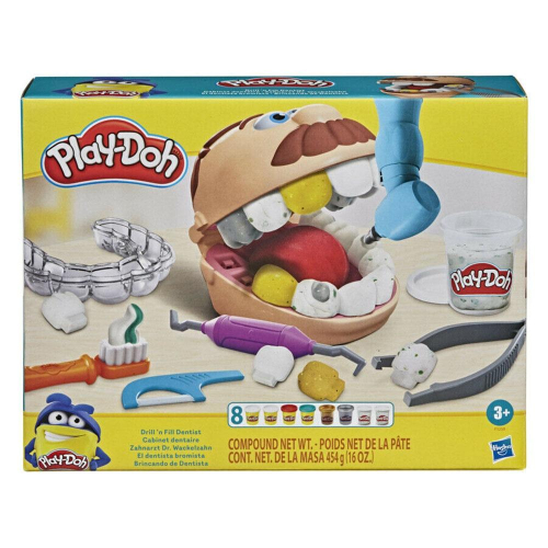 【W先生】培樂多 Play-Doh 黏土 鑲金小牙醫遊戲組 安全 無毒 食用色素 HF1259