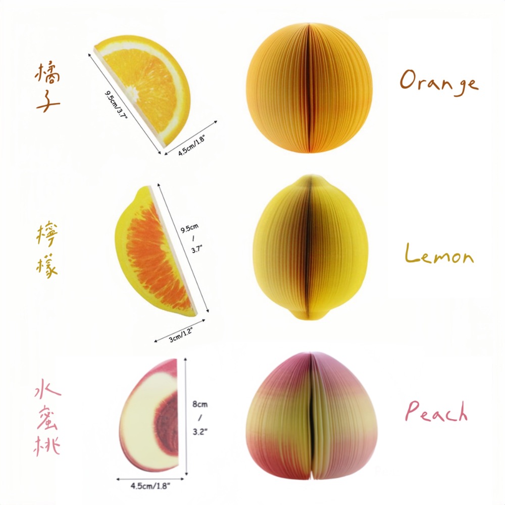 「現貨」沒事一起摘水果吧！立體水果便條紙-細節圖3