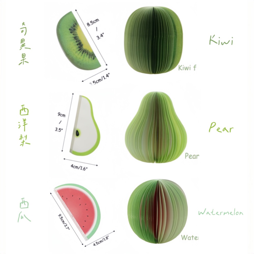 「現貨」沒事一起摘水果吧！立體水果便條紙-細節圖5