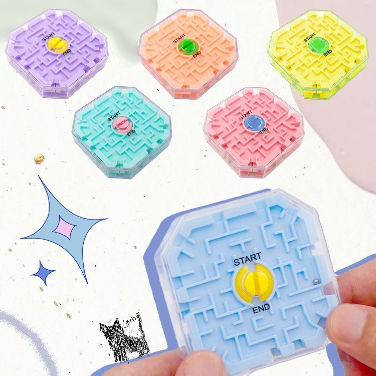 「現貨」沒事一起玩迷宮吧！3D立體多面馬卡龍迷宮-細節圖5