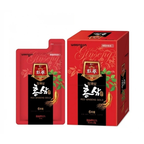 韓國熊津紅蔘飲 70ml*1入 單包出售 人蔘飲 補氣健康食品 營養補給飲品