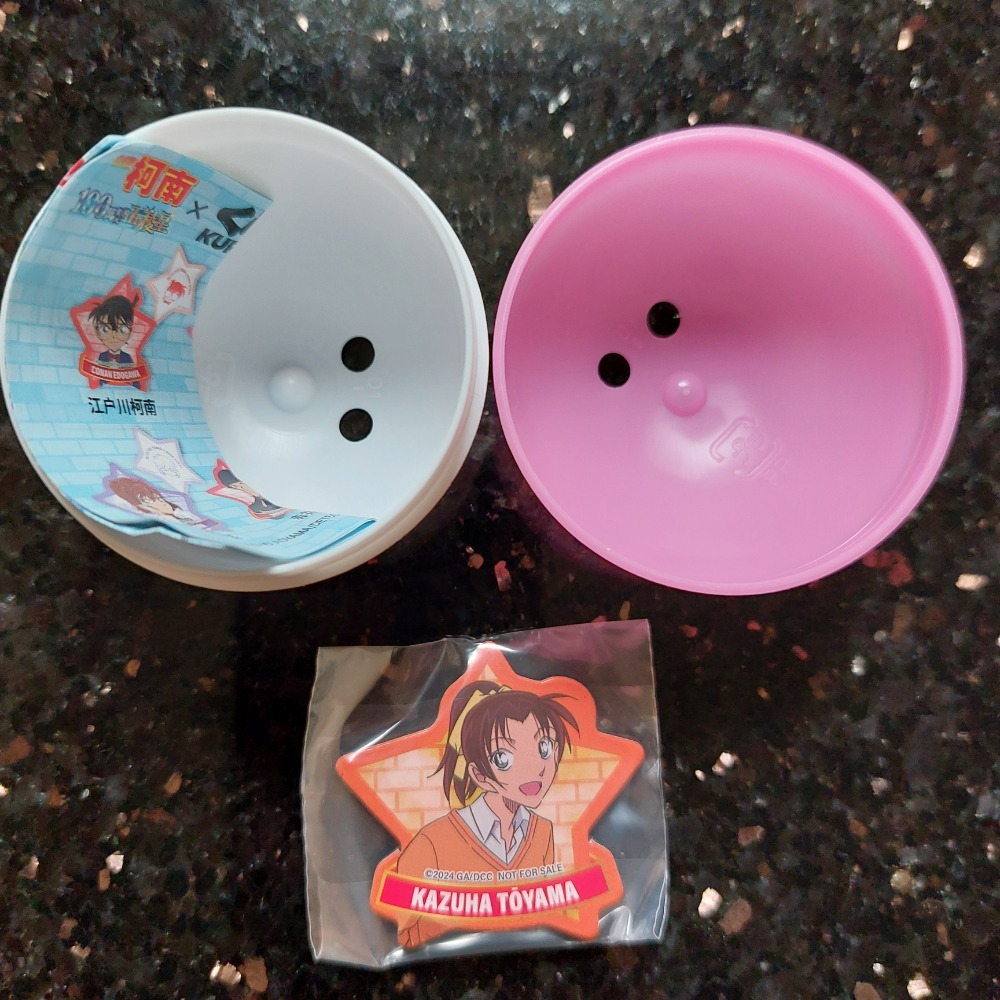 藏壽司×名偵探柯南 100萬美元的五稜星 伊織無我徽章 遠山和葉磁貼2件套組-規格圖3