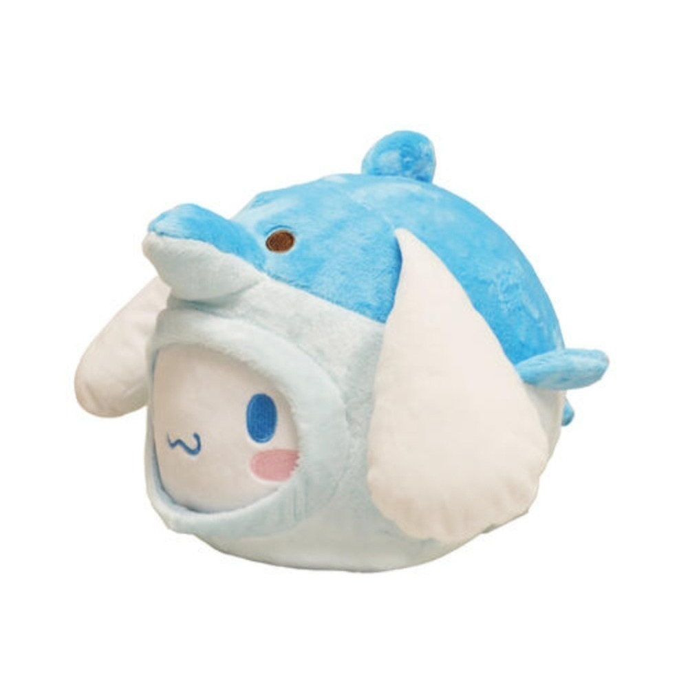 Sanrio 三麗鷗海洋系列-大耳狗12吋 大耳狗扮海豚娃娃 絨毛玩偶海豚裝-細節圖2