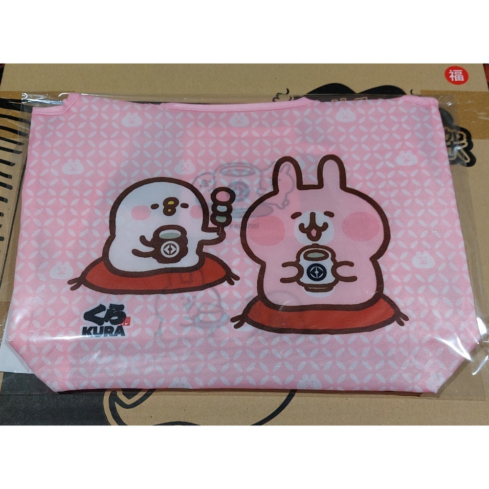 藏壽司×卡娜赫拉的小動物扭蛋 輕巧折疊購物袋環保袋手提袋 喫茶 玉子燒 鮪魚 鮮度君-規格圖9