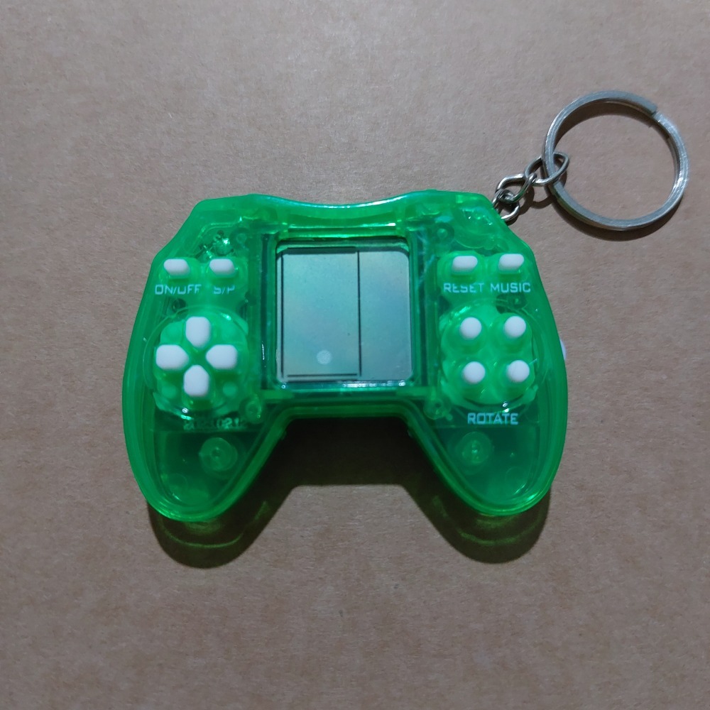mini掌上遊戲機 可愛吊飾 透明亮綠色遊戲機 鑰匙圈 透黃色迷你遊戲機 玩具-細節圖3