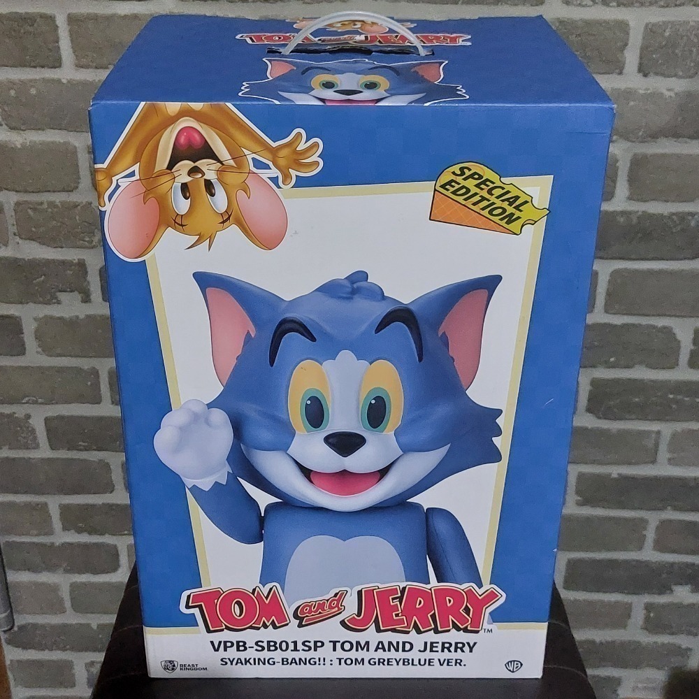 正版野獸國 湯姆貓與傑利鼠SYAKING存錢筒巨大存錢筒 湯姆貓款 藍灰色 VPB-SB01SP  商品過大無法超商取貨-細節圖2