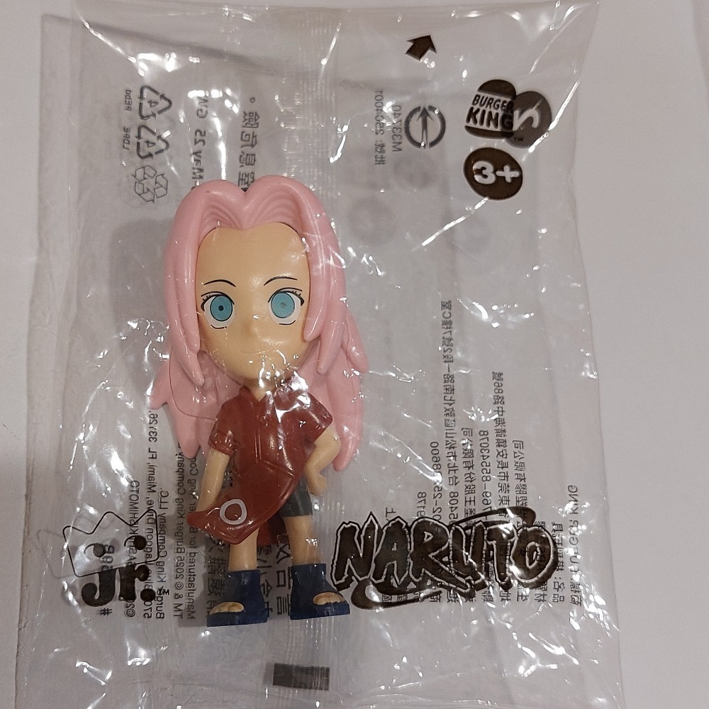 Burger King漢堡王 Naruto火影忍者日向雛田 我愛羅 漢堡王聯名公仔 玩偶玩具 動漫人物-規格圖3