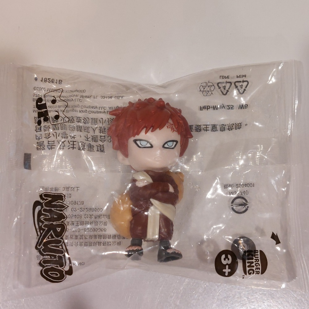 Burger King漢堡王 Naruto火影忍者日向雛田 我愛羅 漢堡王聯名公仔 玩偶玩具 動漫人物-規格圖3