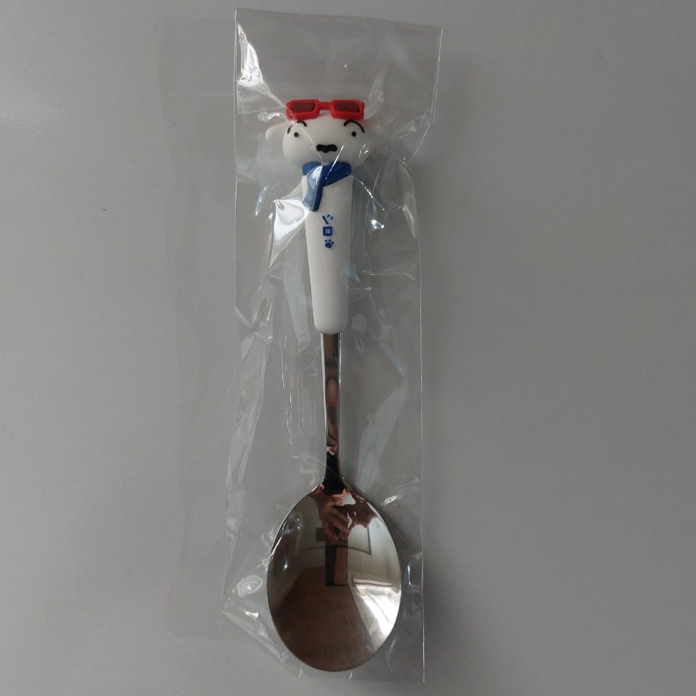 全家蠟筆小新餐盒 小白捏捏樂公仔 小白叉子 小白湯匙小狗造型餐具 蠟筆小新超華麗灼熱的春日部舞者 電影版造型小白捏捏樂-規格圖9