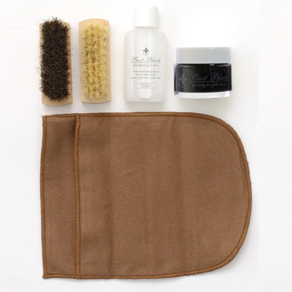 日本進口COLUMBUS Boot Black系列日製細緻鞋油迷你組 鞋油組 皮鞋清潔保養組-細節圖2