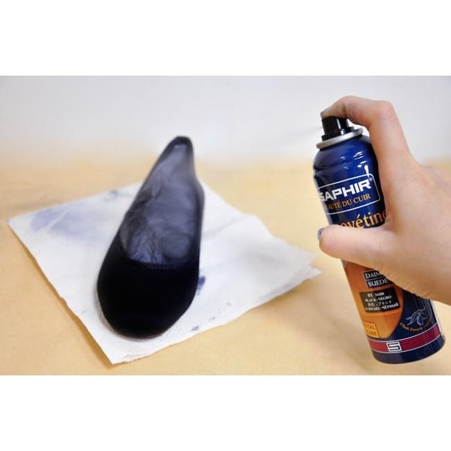 SAPHIR 莎菲爾 麂皮染色噴霧 麂皮染色diy 麂皮專用補色劑 麂皮褪色補救-細節圖5