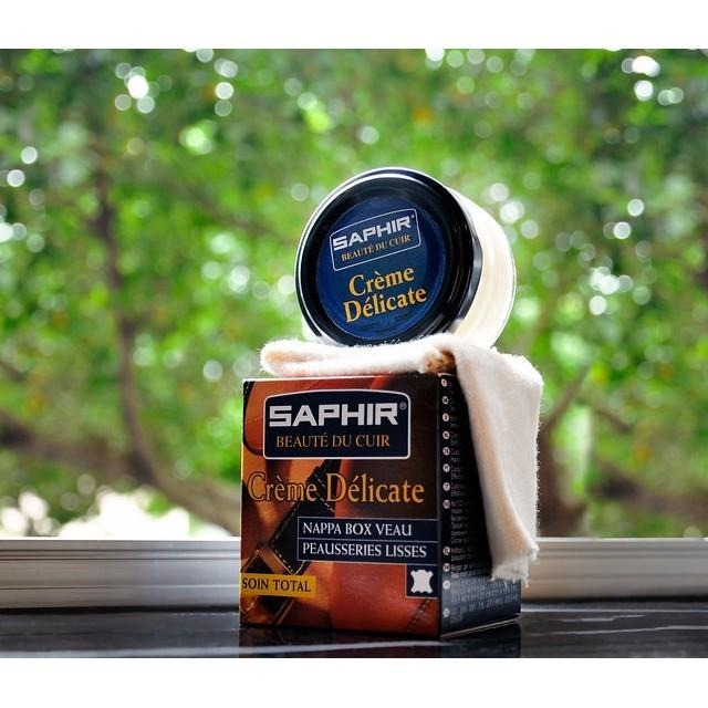 SAPHIR莎菲爾 皮革柔嫩保濕霜 皮革保養品 淺色皮革保養品推薦 皮革保養霜 苯染皮 皮革保養 皮夾保養 包包保養-細節圖2