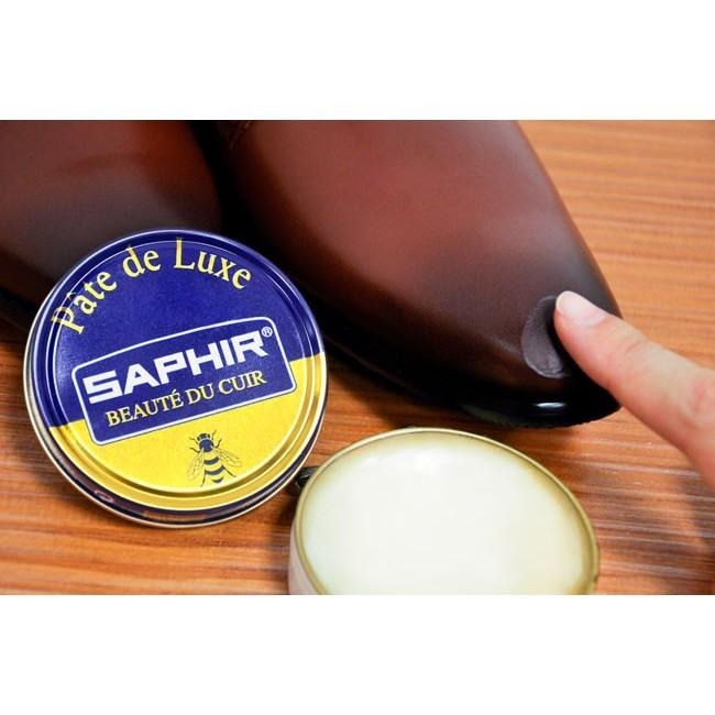 SAPHIR 莎菲爾 皮革亮光蠟 - 皮鞋拋光 皮鞋打亮 恢復皮鞋鏡面光澤 50ML 買1瓶送1塊擦拭布-細節圖4