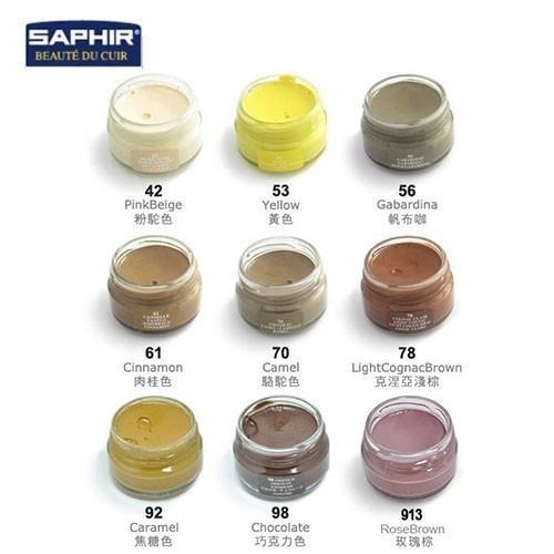 SAPHIR 莎菲爾 皮革鞋蠟 黃棕色系  皮鞋鞋油 皮鞋補色 皮鞋刮傷 皮鞋受損 鞋油 鞋乳 鞋臘 可麗奶-細節圖3
