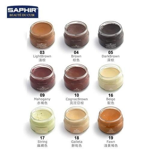 SAPHIR 莎菲爾 皮革鞋蠟 黃棕色系  皮鞋鞋油 皮鞋補色 皮鞋刮傷 皮鞋受損 鞋油 鞋乳 鞋臘 可麗奶-細節圖4