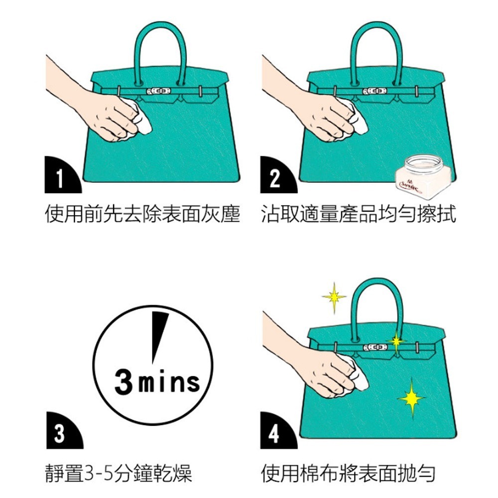 SAPHIR莎菲爾-金質 NAPPA保養霜 - 精品包包保養 精品皮件保養 專櫃包包保養油推薦 小牛皮 小羊皮-細節圖4