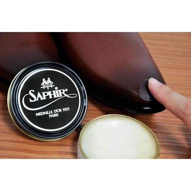 SAPHIR 莎菲爾 金質 皮革鏡面亮光蠟(小) 50g  鞋油 皮革保養 皮鞋保養-細節圖6
