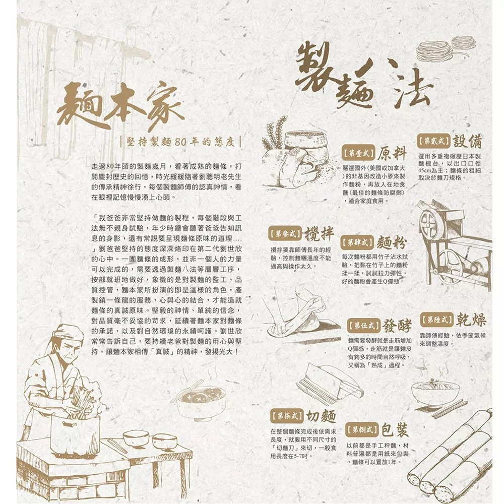 【大呷麵本家】原味麵條 原味麵線(經濟包) 300g包 購滿地-細節圖5