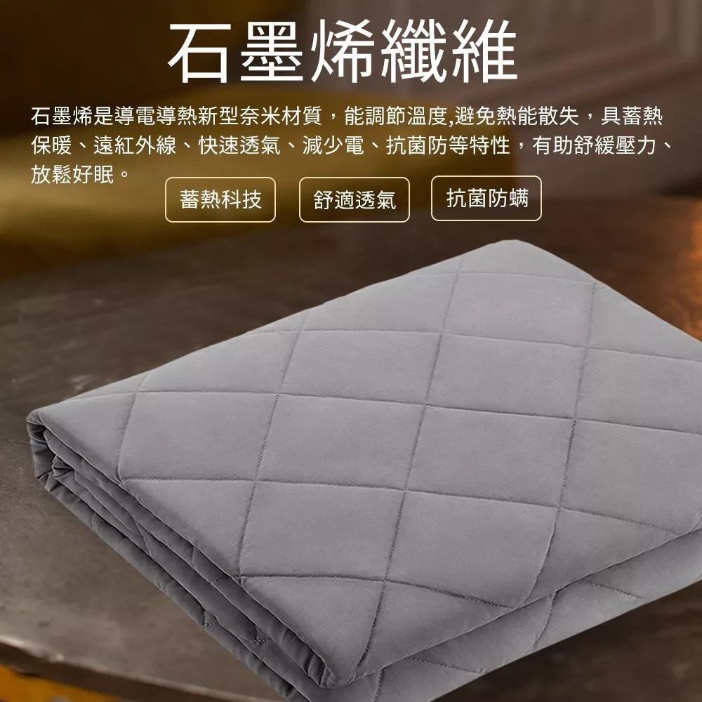 【購滿地】石墨烯舒柔抗菌涼被150x180cm(1入) 台灣製-細節圖4
