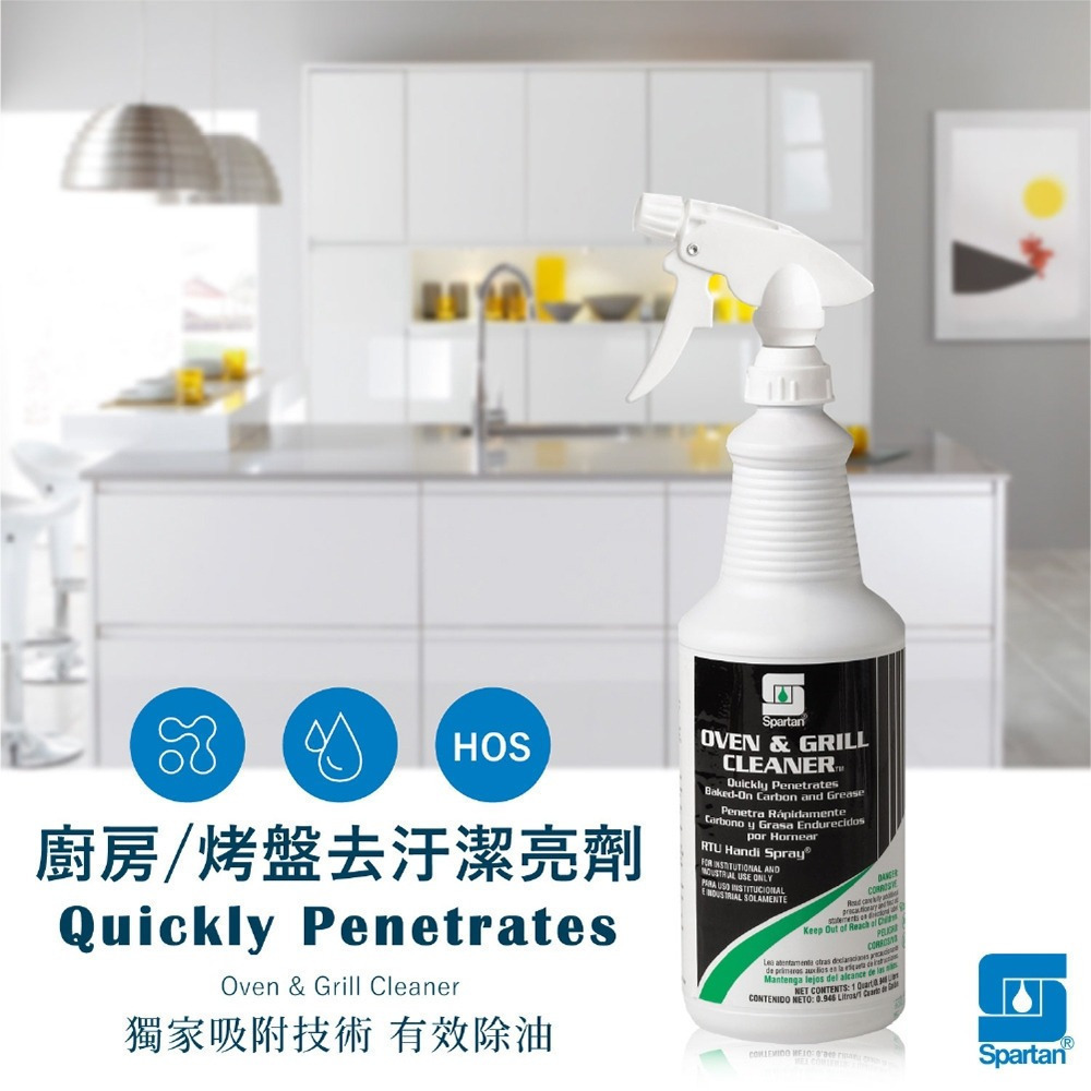 【SPARTAN斯巴達】柑橘萬用清潔｜去汙鏡面潔亮｜水皂垢清潔｜強力除黴｜無毒無味噴霧 946ml/瓶 購滿地-細節圖3