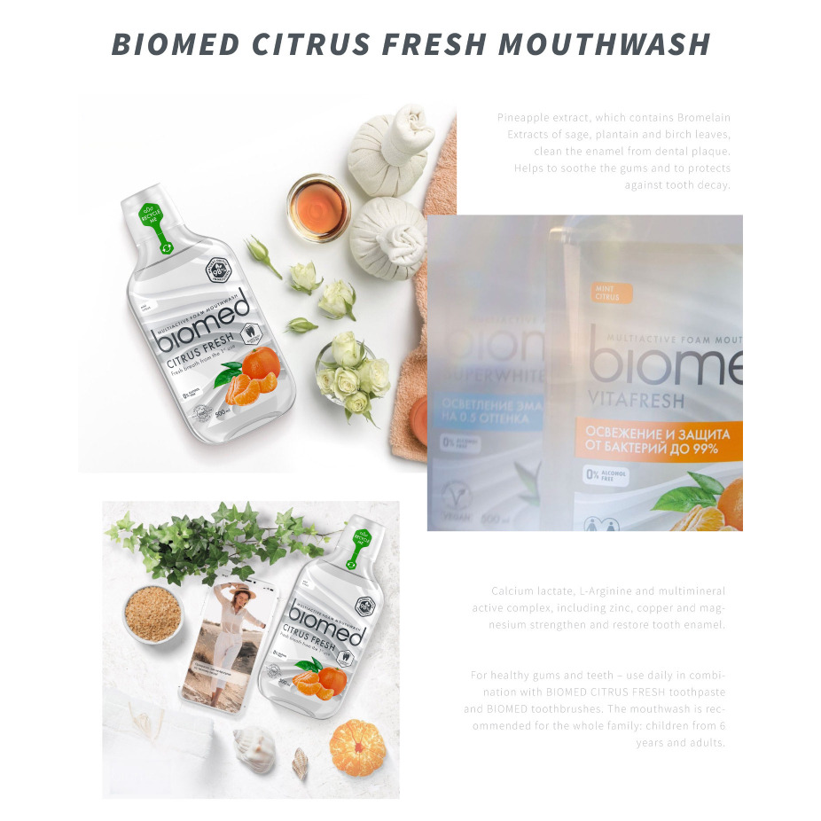 【BIOMED蓓齒美】漱口水(葡萄籽舒復｜草本護齦｜椰油亮白｜柚橘清新) 500ml/瓶 無氟漱口水 兒童漱口水購滿地-細節圖10