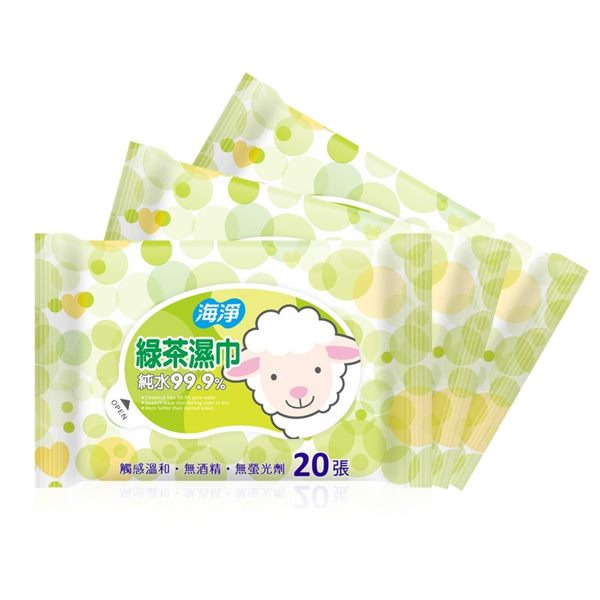 【奈森克林】海淨 花語濕巾 綠茶濕巾 純水濕巾 三種款式可選 無酒精 無螢光劑 純水99.9% 購滿地-規格圖6
