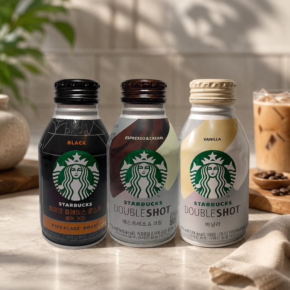 【星巴克】罐裝咖啡 派克市場黑咖啡 特濃拿鐵 香草風味拿鐵 275ml 瓶裝 即飲罐裝咖啡 韓國進口-細節圖2