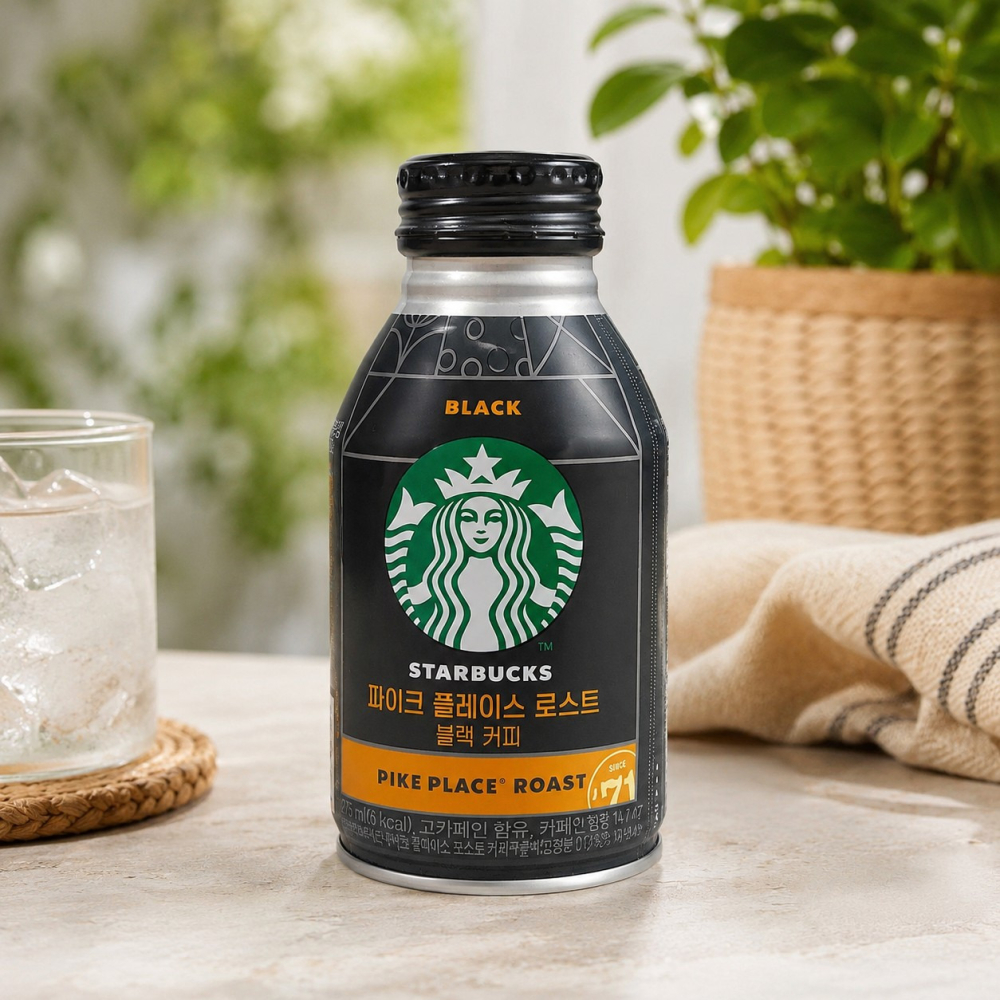 【星巴克】罐裝咖啡 派克市場黑咖啡 特濃拿鐵 香草風味拿鐵 275ml 瓶裝 即飲罐裝咖啡 韓國進口-細節圖3
