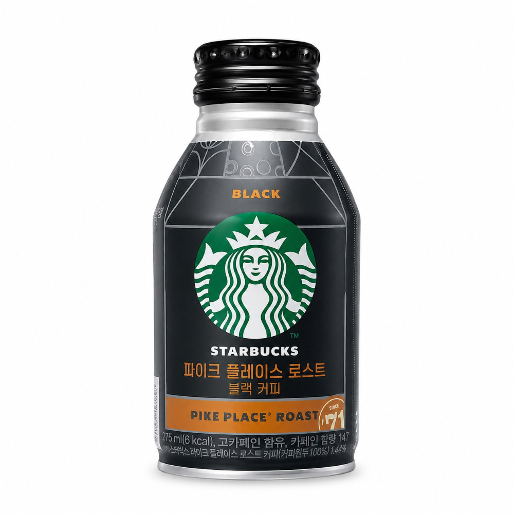 【星巴克】罐裝咖啡 派克市場黑咖啡 特濃拿鐵 香草風味拿鐵 275ml 瓶裝 即飲罐裝咖啡 韓國進口-規格圖8