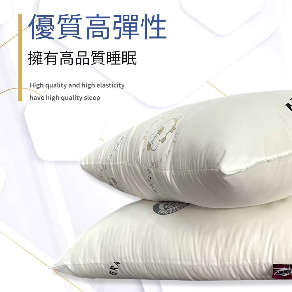 【購滿地】石墨烯天然羊毛枕 70x45cm (1入)-細節圖4