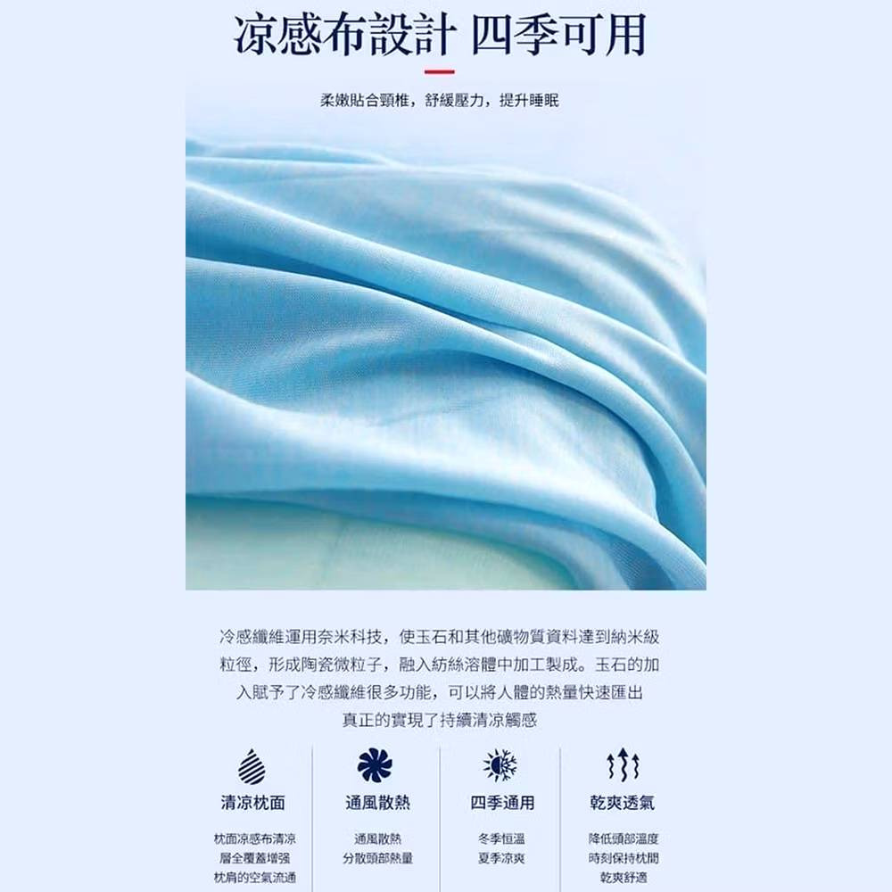 【購滿地】畢卡索護頸涼感雲中枕 60x40x12cm (1入)-細節圖6