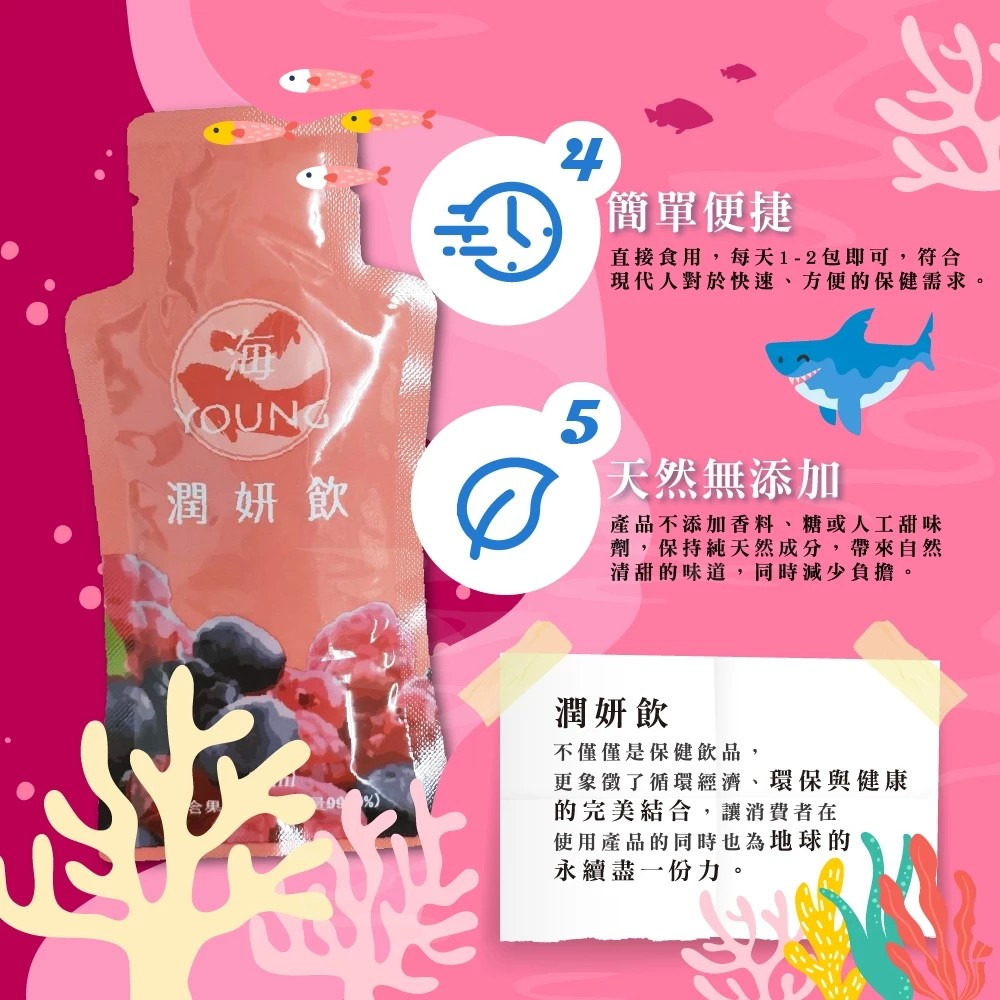 【海YOUNG】活萃飲｜潤妍飲 30mlx10入/盒 購滿地-細節圖8