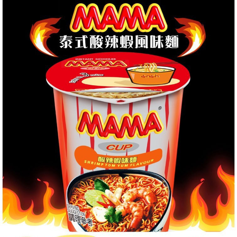 【MAMA】泰國MAMA麵 酸辣蝦味麵｜綠咖哩風味麵 60g/杯 泡麵 購滿地-細節圖5