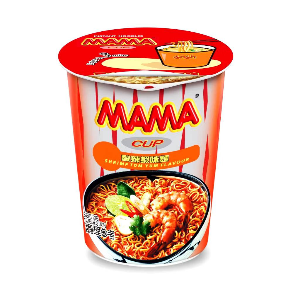 【MAMA】泰國MAMA麵 酸辣蝦味麵｜綠咖哩風味麵 60g/杯 泡麵 購滿地-細節圖2