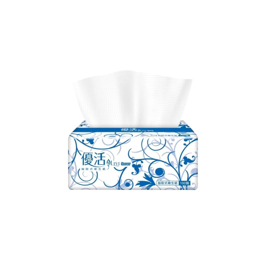 【優活】 Livi Smart 優活抽取式衛生紙100抽10包10袋/箱 可丟馬桶 宅配箱購 購滿地-細節圖3