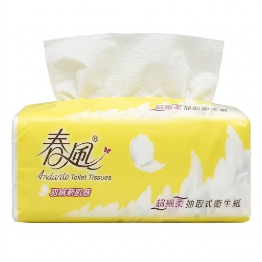 【春風】超細柔抽取式衛生紙110抽x6包x10串/箱 羽絨新肌感 蝴蝶特殊壓花 100%原生紙漿 柔軟細緻 購滿地-細節圖3