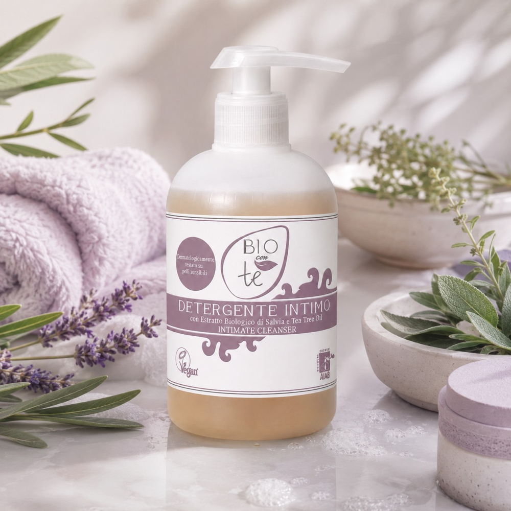 【BIOCONTÈ】有機鼠尾草女性私密處清潔凝露 300ml 茶樹精油 溫和潔淨 保濕舒緩 義大利進口-細節圖2