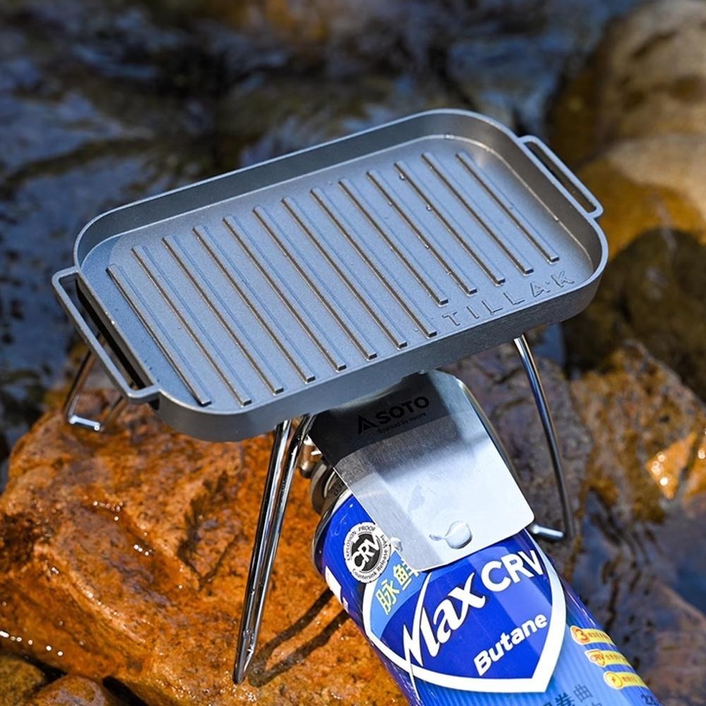 【 天天出貨！TILLAK 台灣出貨】烤盤 不沾烤盤 迷你烤盤 烤肉盤 露營烤盤 小烤盤 煎盤 燒烤盤 煎烤盤 野營-細節圖8