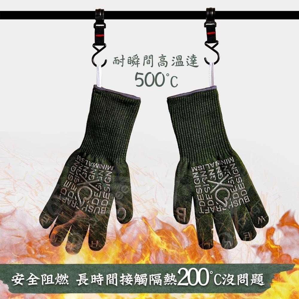 WELLHIKE防火手套 焚火手套 隔熱手套 耐高溫手套 專業防燙 雙面穿戴-細節圖5