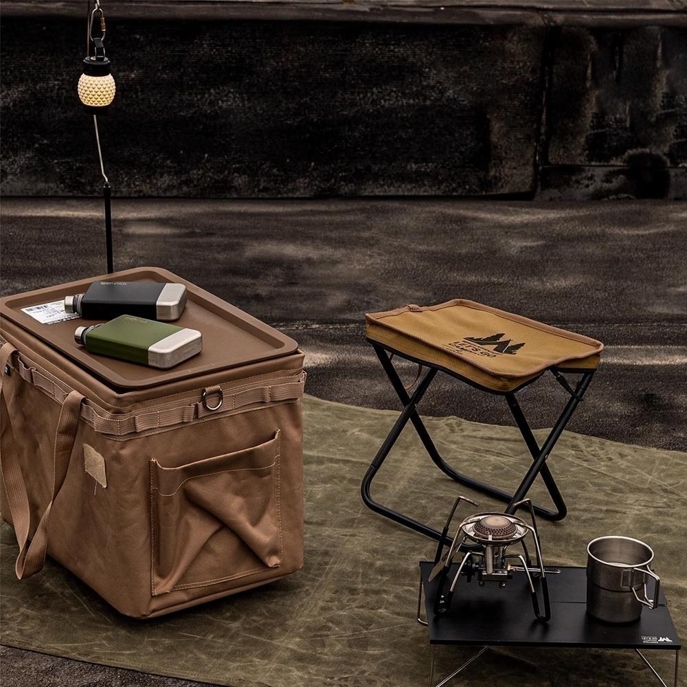 【限時購】口袋椅 戶外輕野馬扎 折疊椅 排隊椅 高承重150kg 戰術黑/軍風綠/沙色卡其/虎紋迷彩 330g-細節圖2