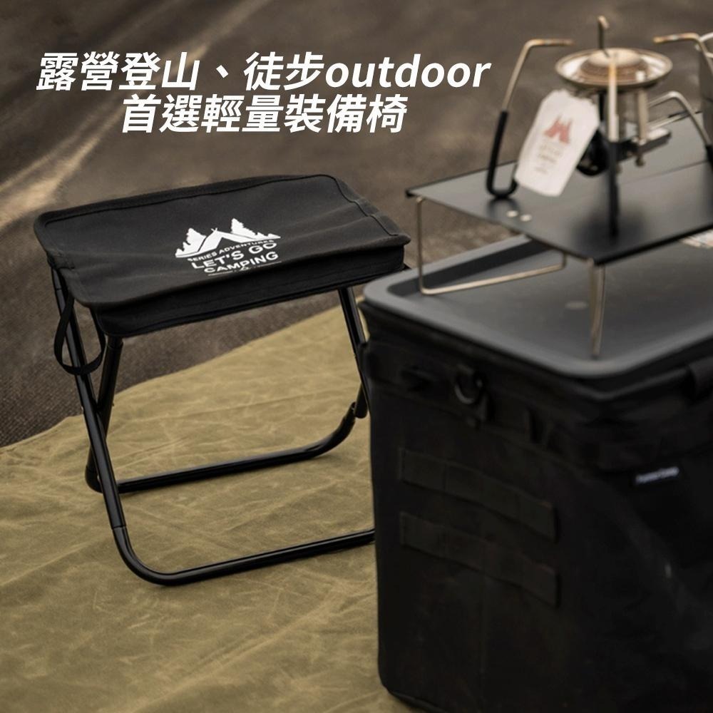 【限時購】口袋椅 戶外輕野馬扎 折疊椅 排隊椅 高承重150kg 戰術黑/軍風綠/沙色卡其/虎紋迷彩 330g-細節圖8