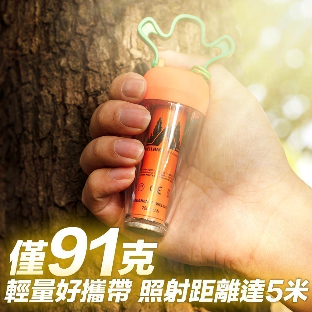 日本熱銷🌟【WELLHIKE 蘿蔔燈】露營燈 一年保固 戶外燈 蘿蔔燈 LED燈 氣氛燈 擺攤燈 夜市燈 工作燈-細節圖7