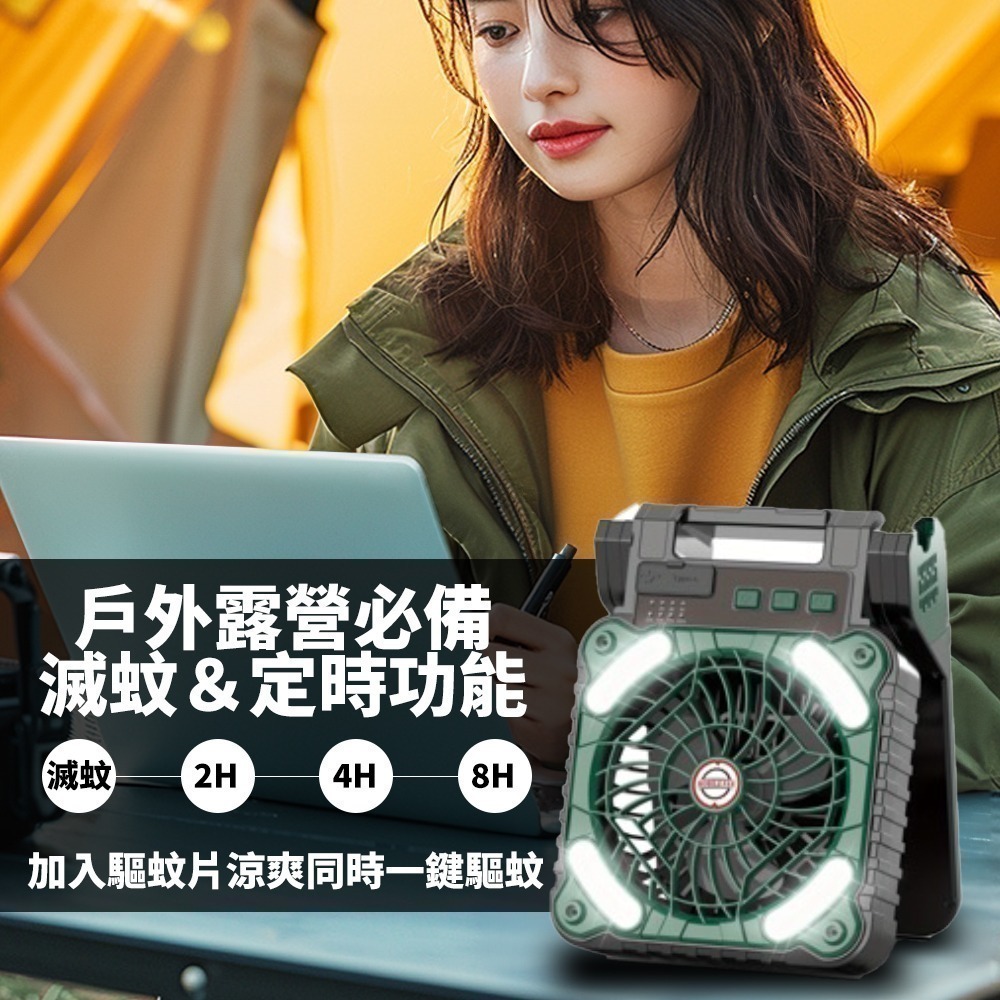 【限時購】太陽能風扇 升級款雙版 加熱驅蚊 露營風扇 太陽能 風扇 風扇燈 春夏爆款-細節圖3
