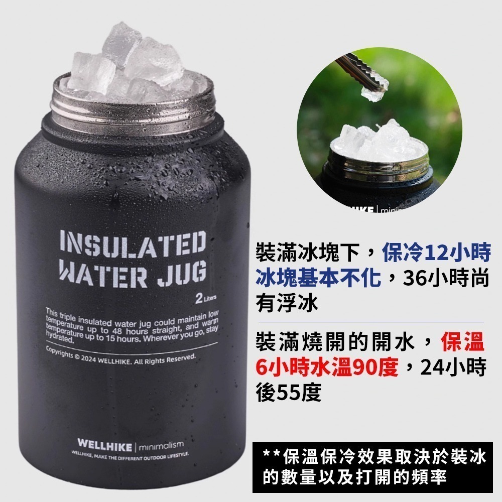 24小時極限保冰 2L保冰桶 保溫壺 露營桶 保冰水壺 保溫桶 保冰壺 冰塊桶 不銹鋼水壺 送冰夾-細節圖4