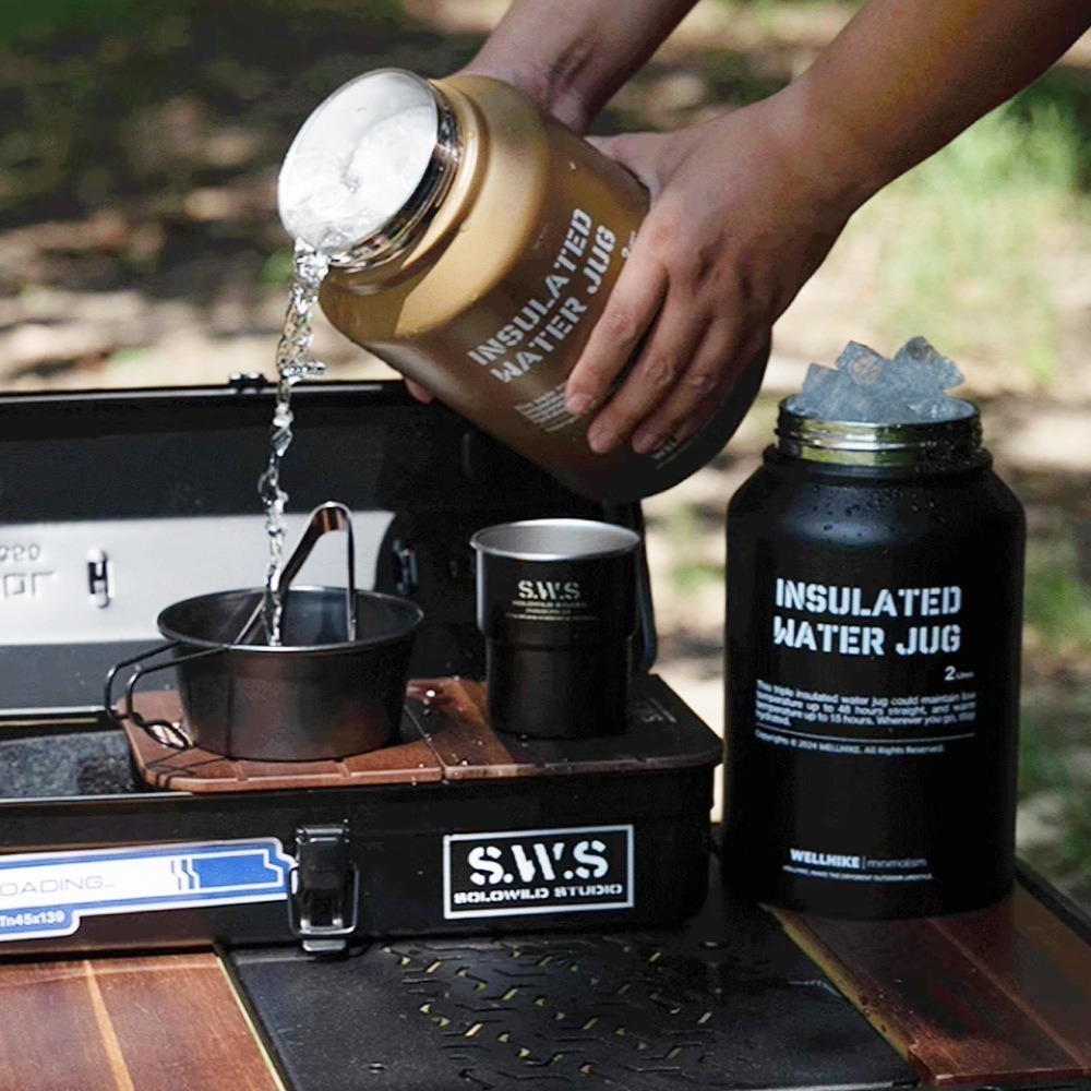 24小時極限保冰 2L保冰桶 保溫壺 露營桶 保冰水壺 保溫桶 保冰壺 冰塊桶 不銹鋼水壺 送冰夾-細節圖6