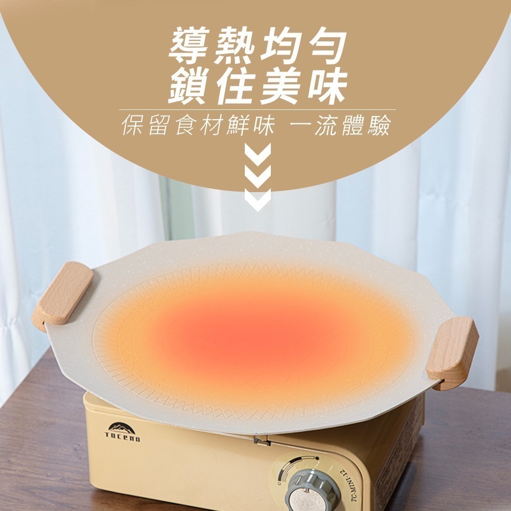 韓式麥飯石烤盤 烤盤 卡式爐烤盤 韓式烤盤 露營烤盤 烤肉盤 燒烤盤 不沾烤盤 中秋節烤盤-細節圖2