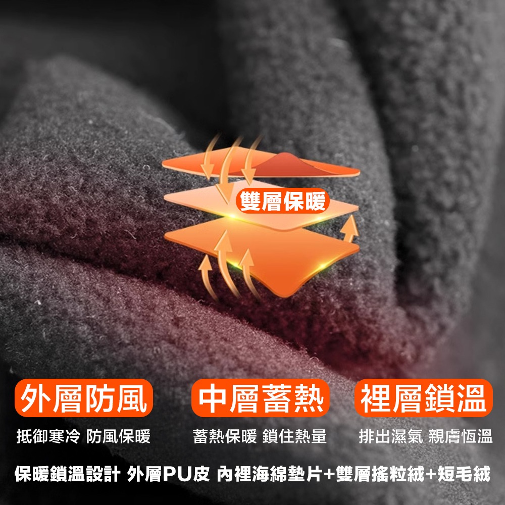 保暖手套 機車手套 騎車手套 防風手套 防水手套 觸控手套 騎士手套 手套 加絨保暖-細節圖4