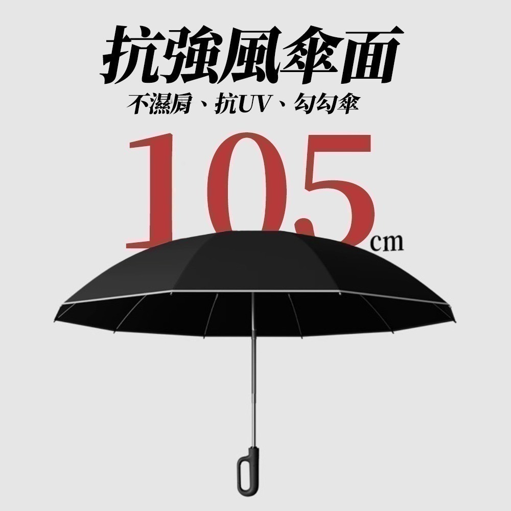 【限時購】環扣自動傘 2入優惠組 抗8級強風 勾勾傘 雨傘 自動傘 摺疊傘 晴雨傘 防曬傘-細節圖8