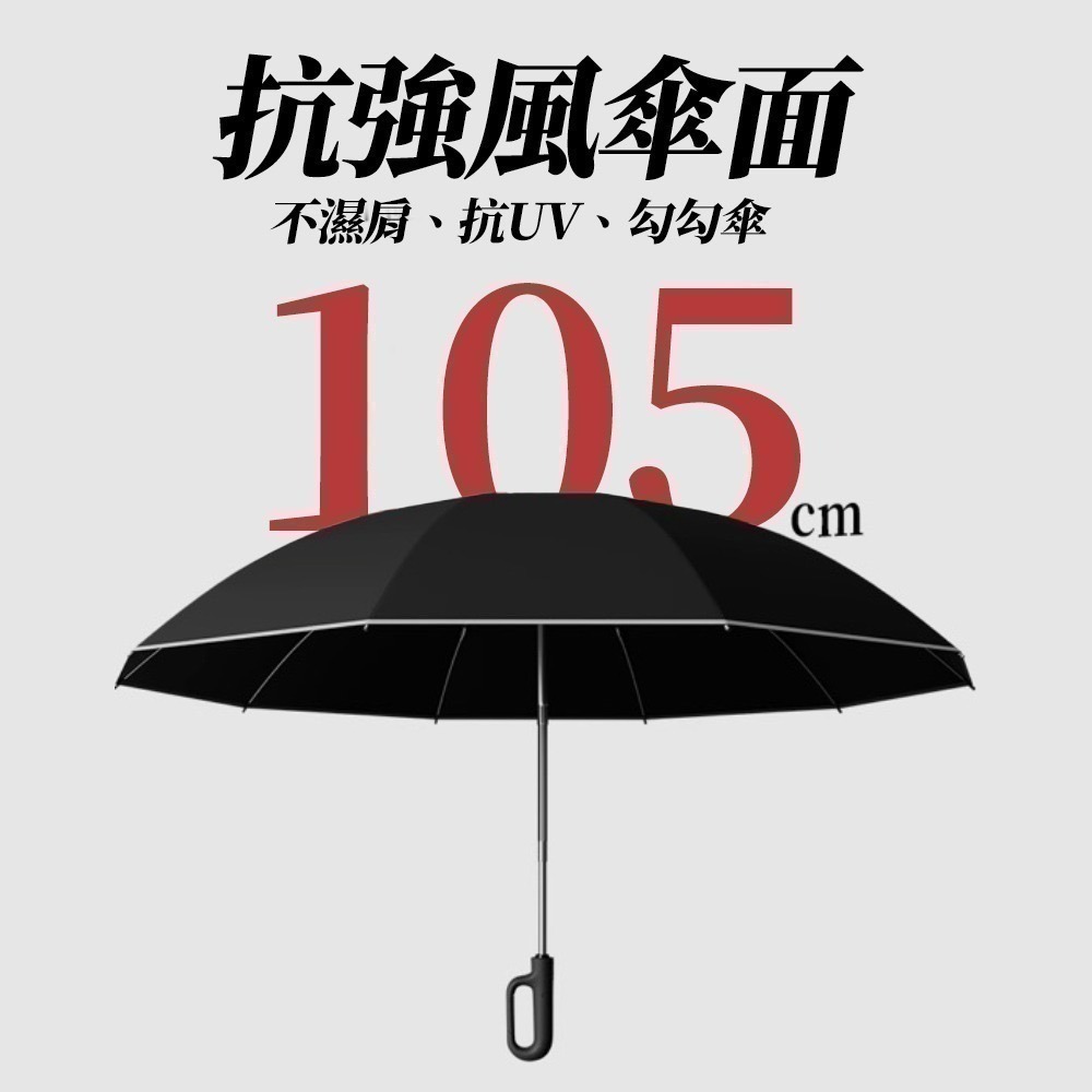 【限時購】環扣自動傘 2入優惠組 抗8級強風 勾勾傘 雨傘 自動傘 摺疊傘 晴雨傘 防曬傘-細節圖8